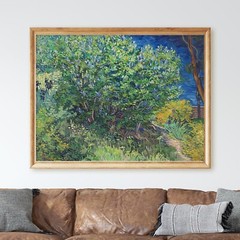 Lilac Bush (1889) by Vincent van Gogh Impressionism Wall Art Poster Print