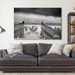 Into The Jaws of Death D-Day World War Two Canvas Wall Art Print