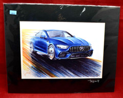Mercedes WALL ART Billy Tackett 11×14 Original includes Matting NO FRAME 430