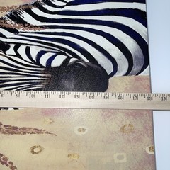 Zebra Canvas Wall Art 18×18” Floral Crown Animal Flowers Black and White Gold