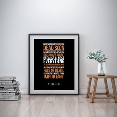 Steve Jobs Inspirational Wall Art Print Motivational Quote Poster Decor Gift him