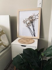 Unique, minimalist set of 3 photographs in wooden frames 18×24