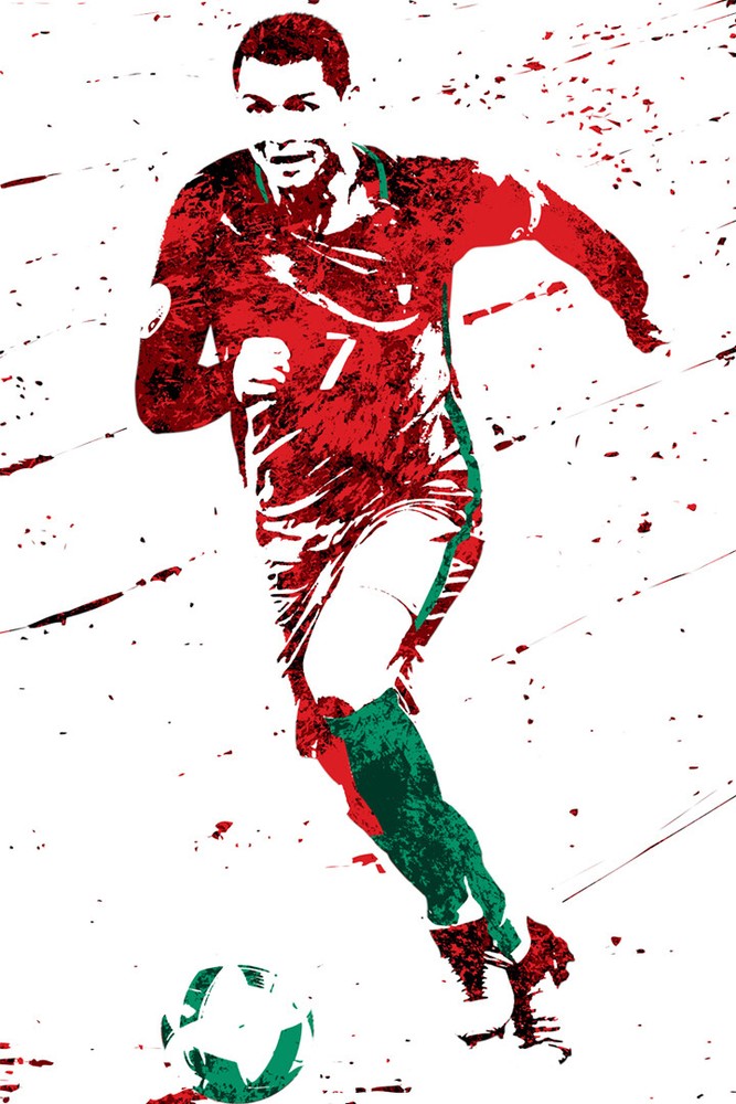 Cristiano Ronaldo Portugal World Cup Soccer Art Wall Room Poster – POSTER 20×30