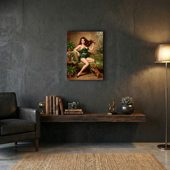 Poison Ivy Canvas Print 12×16 – Vintage Retro Pin-Up Wall Art Decor