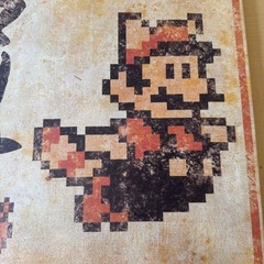Nintendo 8 Bit Super Mario Bros 3 Raccoon Pyramid America Square Canvas Art!