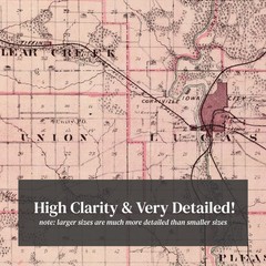 Old Map of Johnson County, IA 1875 – Vintage Iowa Art