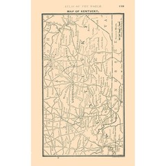 Historic State Map – Kentucky – Alden 1886 – Vintage Wall Art