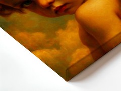 Wall Art Dark Angel Baby Devil Horns Winged Child Fantasy Portrait Canvas Print