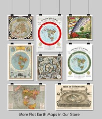 1892 Flat Earth Map – Alexander Gleason’s New Standard Map the World Wall Poster