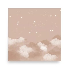 Earth Tones Fairytale Dreamy Clouds and Sky Poster 10 x 10