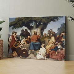 The Sermon On The Mount Eduard Debufe Christian Jesus God Canvas Wall Art Print