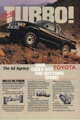 1986 Toyota 4X4 SR5 Xtracab Turbo Ad | POSTER | 24X36 Inch | Vintage classic