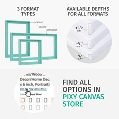Floater Frame 5×5 for 1-1/2 (1.5) inch Deep Canvas Paintings/Canvas Prints/Wo…