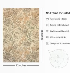 Vibrant Unframed Flower Poster Set – 12×16 Inch Canvas Prints for Home Elegance