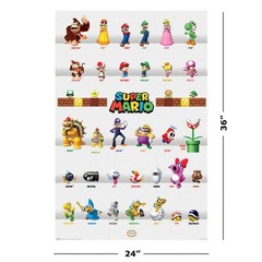 Super Mario – Gaming Poster (Character Parade – All Characters) (Size: 24″ x 36″