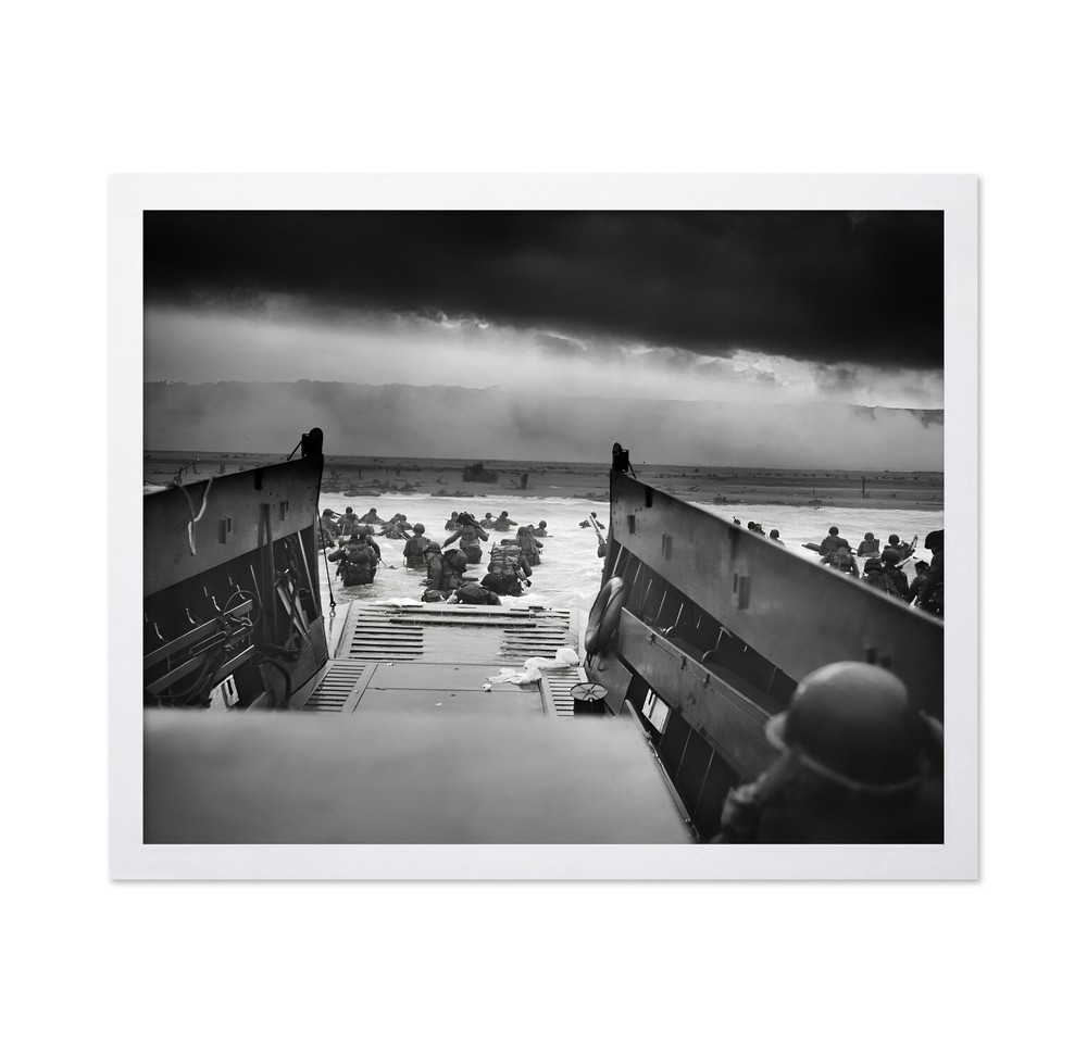 Vintage World War II Poster – Into the Jaws of Death Print – Normandy Landing…