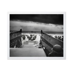 Vintage World War II Poster – Into the Jaws of Death Print – Normandy Landing…