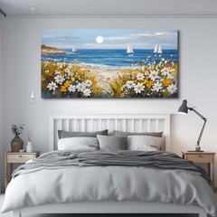 Wall Art For Dining Room Kitchen Blue Ocean Beach Art Pictures Living Room De…