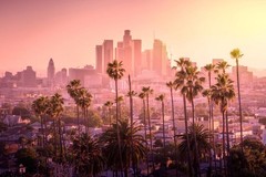 Los Angeles California City Skyline Sunset Landscape Photo Poster 36×24
