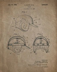 Vintage Patent Art Prints Industrial Wall Decor Baseball Set of 6 Prints 8.5×11