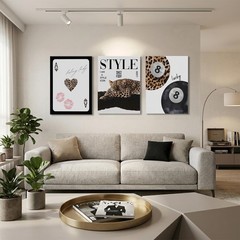 3Pcs Trendy Leopard Wall Art Canvas,Vintage Preppy Aesthetic Stylish Leopard …