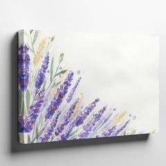 Serene Watercolor Illustration Featuring Clusters Of Lavender Flowers Wall Art