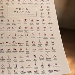 Yoga Asanas Chart Wall Art Poster | Home Decor | Multiple Sizes | Satin Print