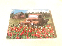 Country Led small Canvas truck hanging print- battery operated