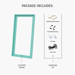 Floater Frame 4×4 for 3/4 (0.75) inch Deep Canvas Paintings/Canvas Prints/Woo…