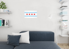Chicago City Flag Cool Wall Decor Art Print Poster 12×18