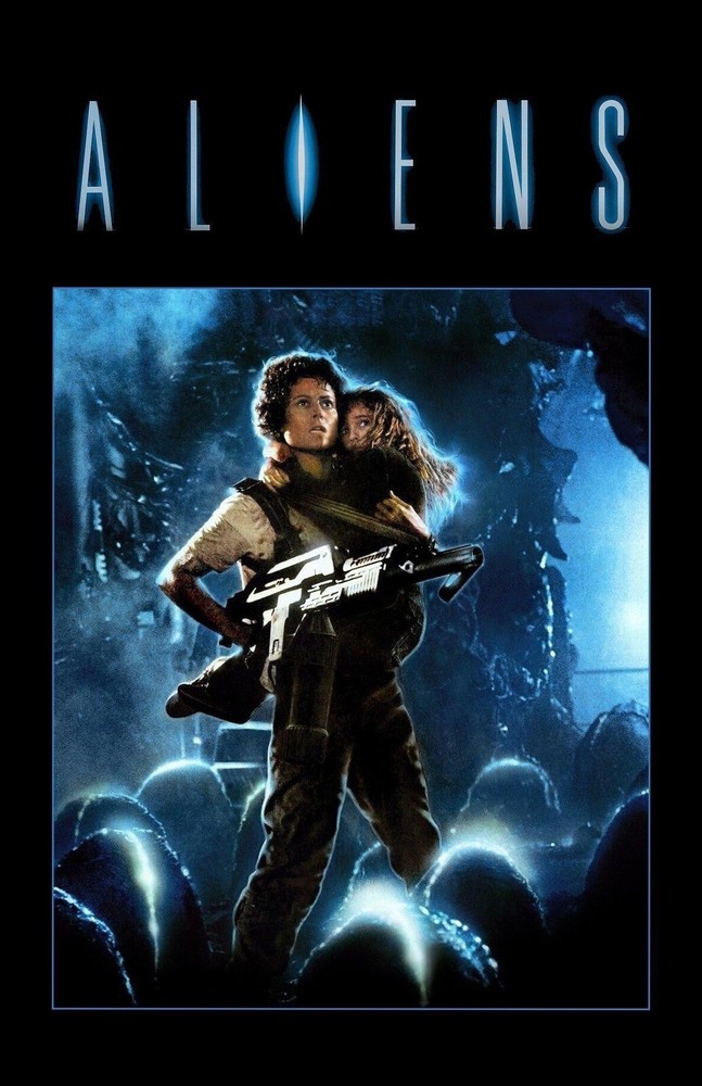 AA0219 Aliens Film By James Cameron 1986 Black Movie Poster 11×17