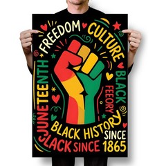 Juneteenth Black History – Freedom Culture Black Since 1865 – POSTER 20″x30″
