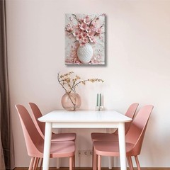 Pink Floral Canvas Wall Art Decor