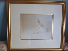 Signed Lithograph Little Ballet IV. Framed Dbl MatAndree Authentication Certi.