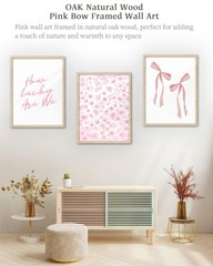Natural OAK Wood Trendy How Lucky Are We Framed Wall Art, 12×16 in Pink Flora…