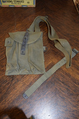 Vintage! Military Thompson (tommy-gun) Canvas Magazine Carrier Bag Holder