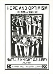 JOHN MUAFANGEJO Hope and Optimism, 1991 27.75″ x 20″ Poster 1991 African America