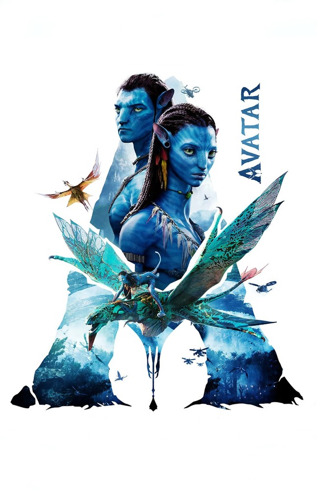 AA0361 Avatar Disney Film By James Cameron 2009 White Movie Poster 11×17