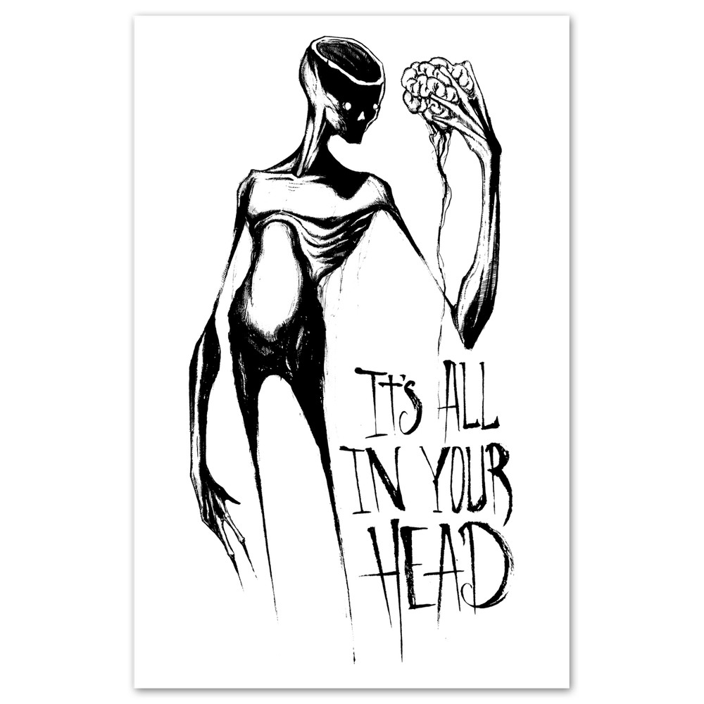 Art Print, It’s All In Your Head Art Print, Shawn Coss Original Artwork Poster