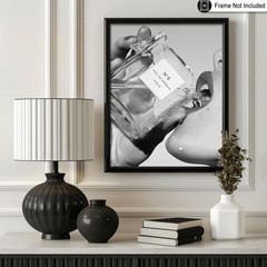 Monem Art Drinking Perfume Print – Fashion Poster – Black and White Art – Luxury