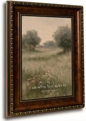 Framed Christian Scripture Wall Art Bible Verse With Landscape Canvas Vintage…