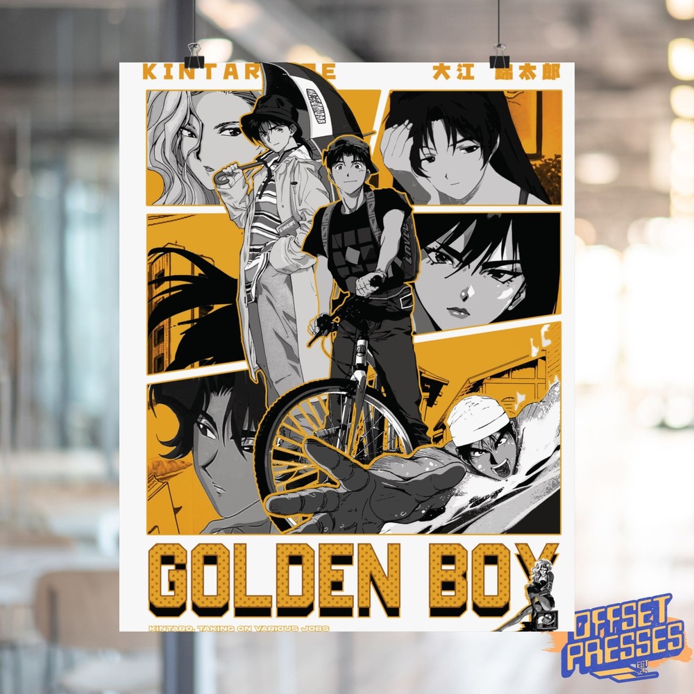 Golden Boy inspired Anime Poster Matte Vertical Poster