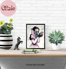 Banksy Poster – 8X10 Funny Gangster Snow White Hand Grenade – Urban Graffiti Wal