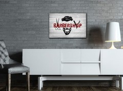 wall26 – Hair Style Canvas Wall Art – Cool Barbershop Concept – 12×18 inches