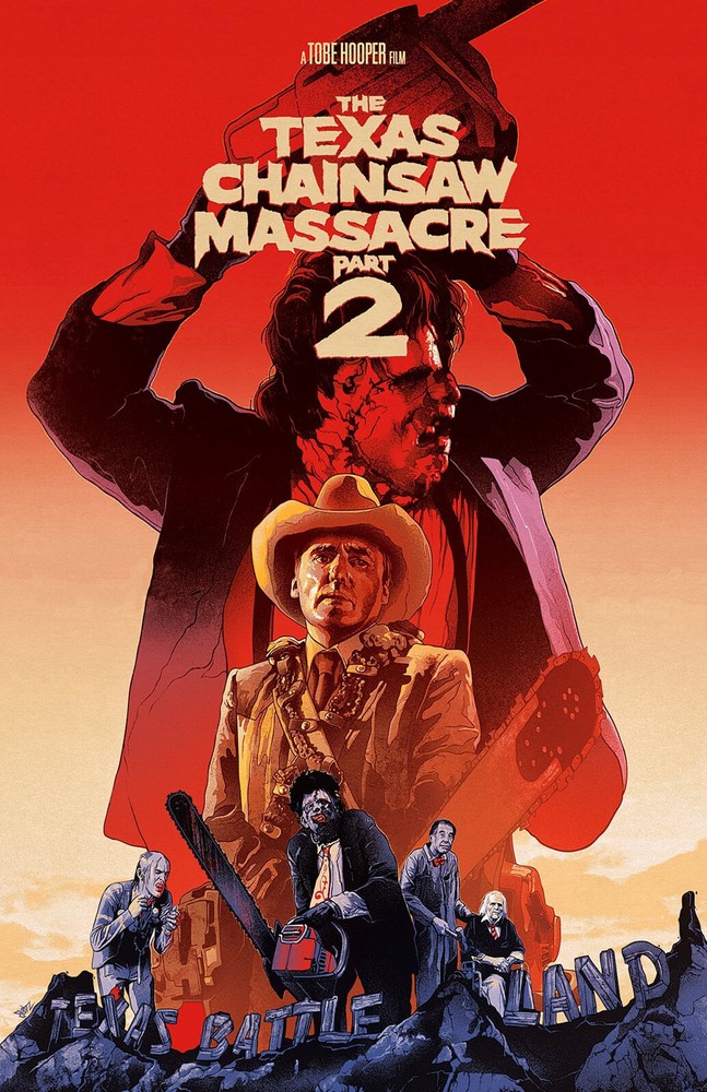 AA5456 The Texas Chainsaw Massacre 2 Film 1986 Cast Movie Poster 11×17