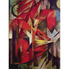 Foxes by Franz Marc – 30×40 Inch Rolled Canvas Wall Art Print