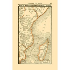 Historic Map – Madagascar South East Africa – Alden 1886 – Vintage Wall Art