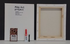 Michigan Map Craft Kit Natural Wood Laser Cut & Canvas 8×10 Wall Decor USA #M16