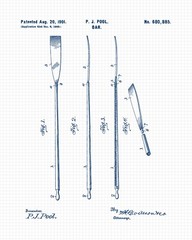 Classic Rowing Patent Prints, 4 (8×10) Art Decor Home Work Office School Student