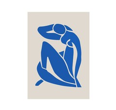 Matisse Art Print Poster, Matisse Cut Outs, Matisse Art, Vintage Art 1 Blue Crem